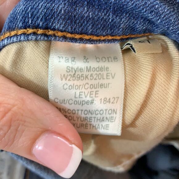 Rag & Bone Raw Hem Capri Skinny Jeans In Levee - Picture 6 of 7